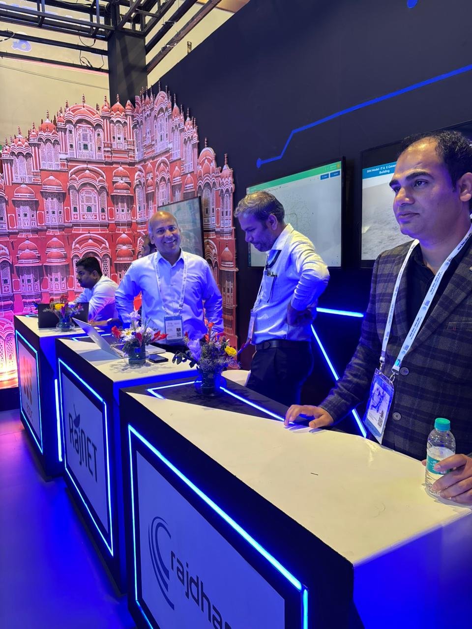 भारत मंडपम में स्थापित ‘राजस्थान एआई (AI) पवेलियन’। राज्य सरकार अधीन स्टार्ट अप एवं निवेश मॉडलों का प्रदर्शन।