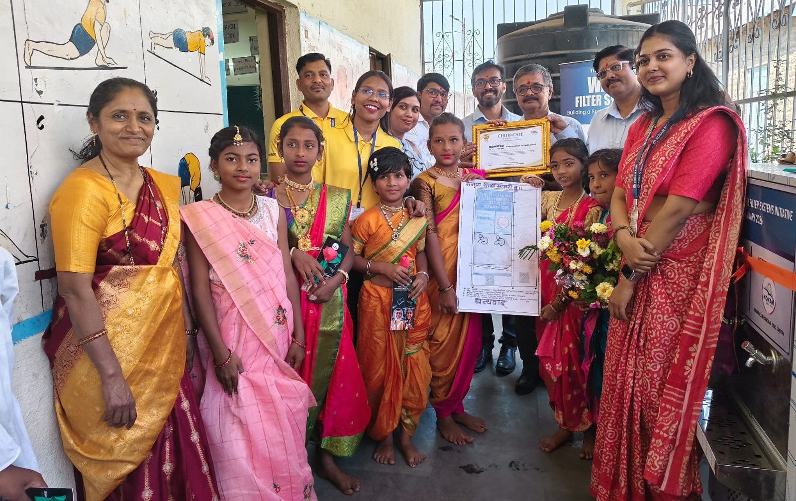 कोकण संस्था के पहल से पुणे की 5 स्कूलों में स्वच्छ पानी की सुविधा